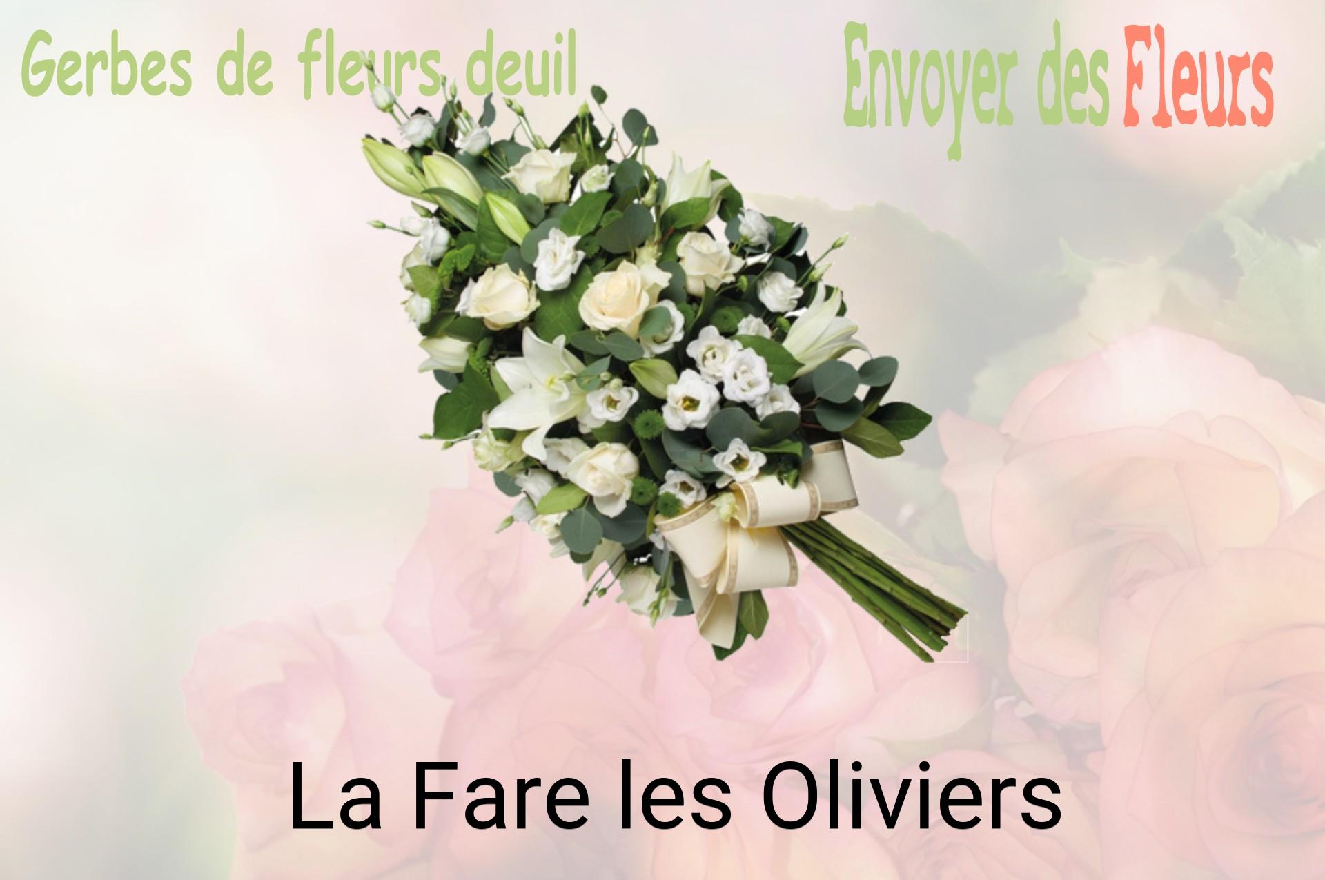 Gerbe de fleurs de deuil livrée à La Fare-les-Oliviers